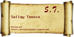 Sallay Tessza névjegykártya